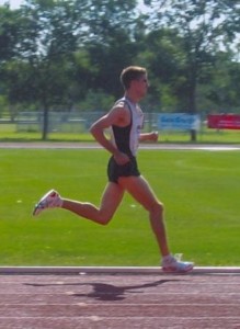Blair during a track workout.
